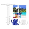 thumbnail image 4 of para sombrilla de playa, bases de sombrilla de playa, de tornillo seguro para viento fuerte con gancho para colgar, soporte de tornillo de sombrilla para 5 Espiral 2 Gancho Sharpla ancla de arena de playa, 4 of 8