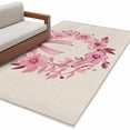 thumbnail image 2 of 3'x5' Area Rugs, Eucalyptus Flower Indoor Outdoor Area Rug for Living Room Bedroom, Pink Fruit Botanical Garden Florals Washable Bathroom Rugs Kitchen Floor Carpet Mats Home Decor Aesthetic, 2 of 8