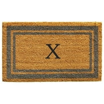 Calloway Mills Periwinkle Border 18" x 30" Monogram Outdoor Doormat (Letter X)