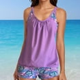 thumbnail image 4 of Aayomet 2024 Maillots de Bain pour Femmes 2 Pièces Maillot de Bain Normal Dos Nu 2 Pièces Impression Réglable Multi Couleur (Violet, S), 4 of 5