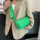 thumbnail image 4 of Bolsa De Hombro Bolso bandolera acolchado con hilo bordado de rombos para mujer (verde) Ehuebsd Para Estrenar, 4 of 6