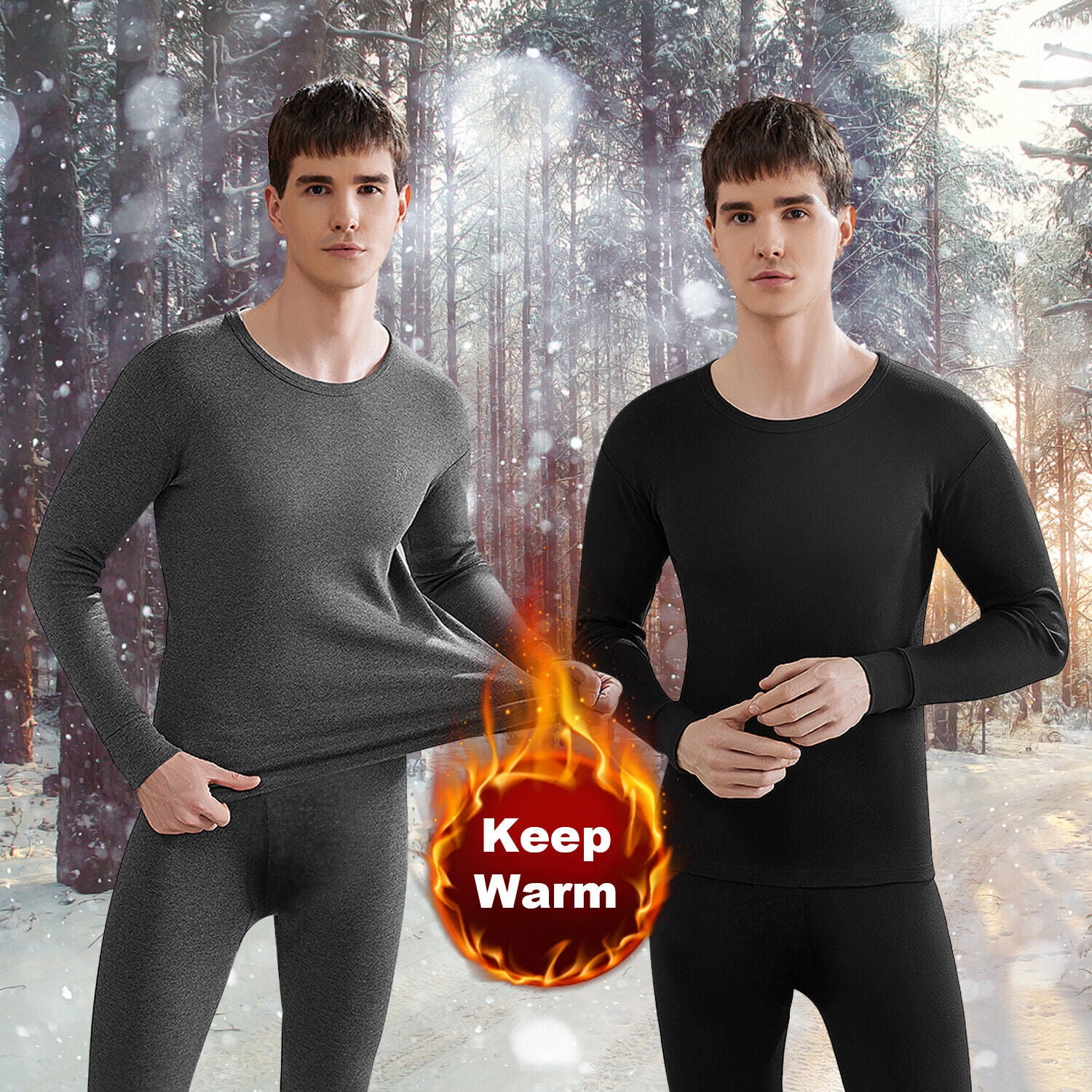 Men's Thermal Underwear Long Johns For Male Winter Thick Thermo