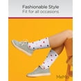 thumbnail image 5 of MeMoi Delicate Hearts Bamboo Blend Crew Socks - Womens - Female, One Size, White, 5 of 7