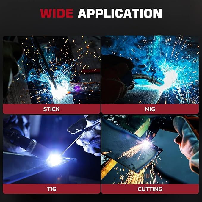ARCCAPTAIN True Color Solar Auto Darkening Welding Helmet, 3.94"X3.66" Large Screen, 4 Arc Sensors, Wide Shade 4-15 for TIG MIG ARC Grinding