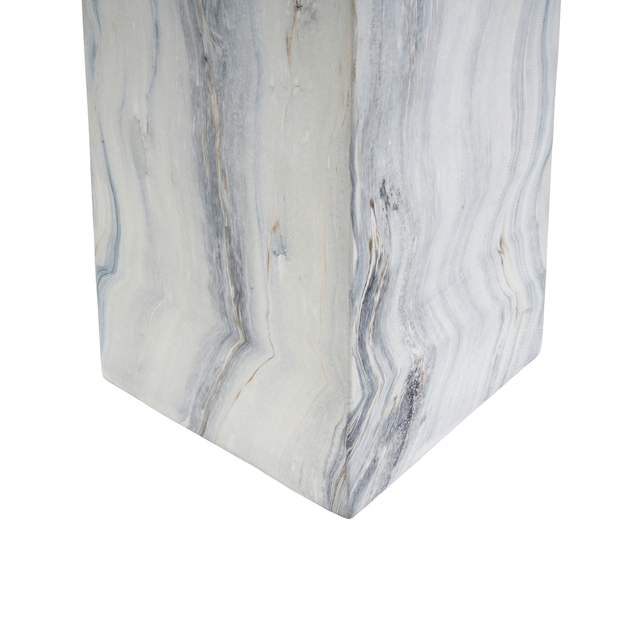 Christopher Knight Home Indoor Outdoor Handcrafted Modern Pedestal Plant Stand, Marble Effect, Set of 2