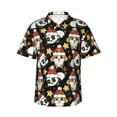 thumbnail image 2 of Xecao Cute Dog Panda print Hawaiian shirt - a stylish short-sleeve button-down for men, perfect for casual beach and tropical outings., 2 of 9