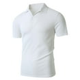 thumbnail image 1 of Camisa informal de manga corta y cuello para hombre: lisa, deportiva, para la playa, para el día a día, 1 of 8