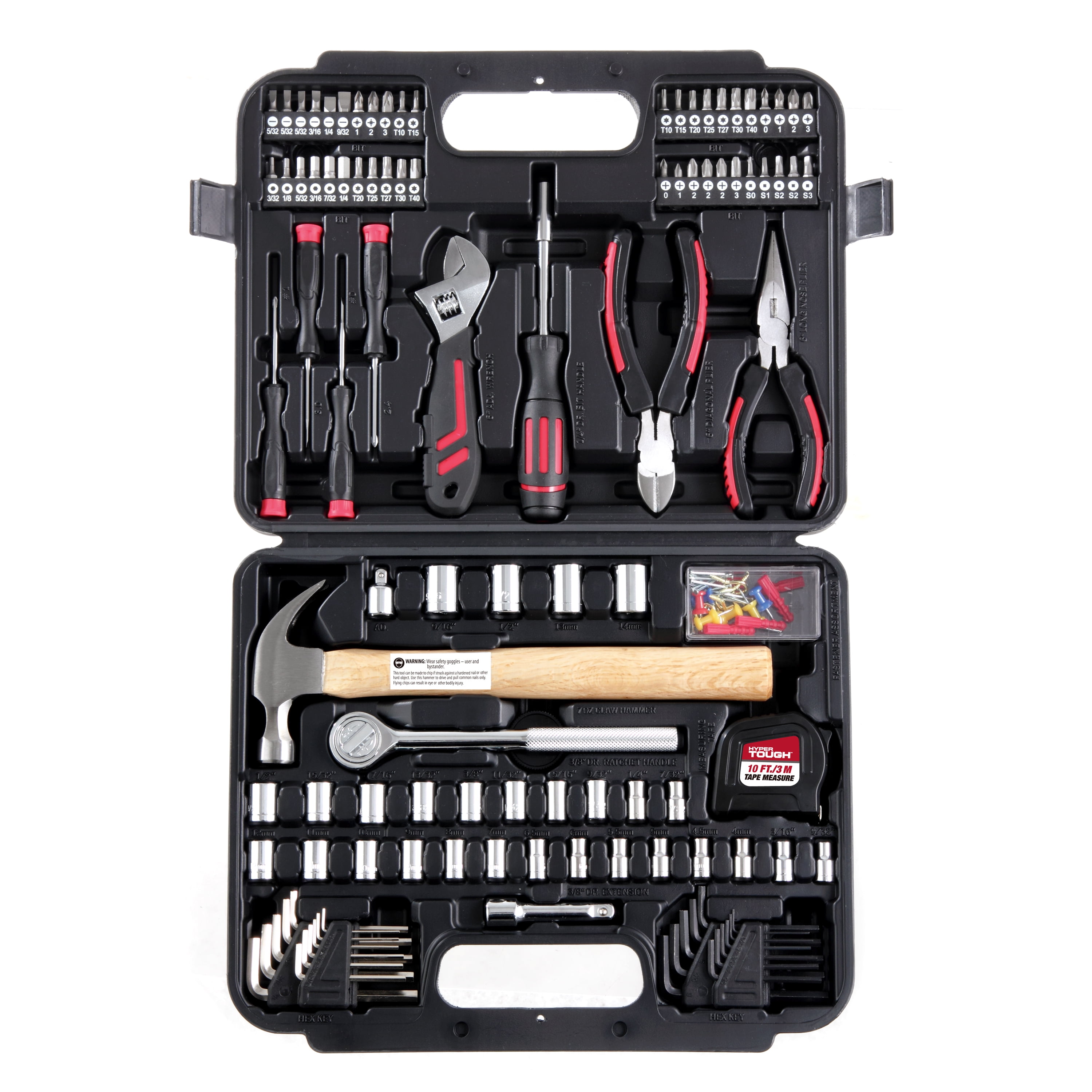 Hyper Tough 116Piece Home Repair Tool Set with Case BrickSeek