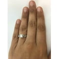 thumbnail image 4 of HeartsAndYou 2ct Princess Moissanite Floral Leaf Solitaire with Accent Ring 18k White Gold over Silver, 4 of 7