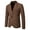 Coffee, variant on Men's Outwear Blouse on for $10,Men Casual Slim Fit Solid One Button Blazer Turn-Down Collar Suit Long Sleeves Jacket