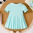 thumbnail image 4 of Larisalt Toddler Baby Girl Polo Dress Short Sleeve Button Dresses Kids Girls Summer Cute Clothes Size 12M-4T, 4 of 4