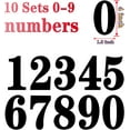 thumbnail image 2 of XINQIHANG 4 Inch Numbers Sticker, (0-9, 5 Sets) Modern Number Vinyl Waterproof Number Self Adhesive Sticker for Signs, Door, Cars, Trucks, Home, Business, Address Number (4 inch), 2 of 5