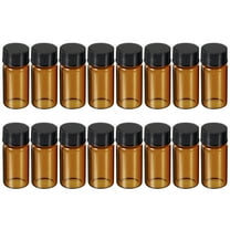 Uxcell 5mL Glass Vials with Screw Caps Liquid Sample Vial Storage, Amber 16Pcs