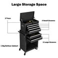 thumbnail image 6 of Spaco Rolling Cabinet Storage Chest Box Garage Toolbox-Black, Rolling Tool Box with Wheels, 6 of 9