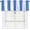 Blue White Striped, variant on Grey Striped Valances for Windows Rod Pocket Valance Curtains Light Filtering Window Treatments 18"X54" Short Curtains for Kitchen Cafe Bathroom Bedroom 1 Panel