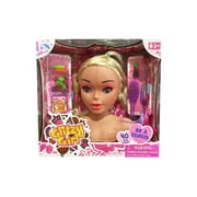 Glitzy Girl Large Styling Head, 40 Play Pieces, Blonde