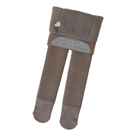 XBASW Kids Toddler Girls Fleece Lined Leggings Winter Warm Tights Cotton Thick Pants Connected Foot Trousers for Teen 1-15Y