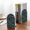 thumbnail image 5 of KLL Hawaiian Style Print Wood Book Ends for Shelves,1 Pair Wood Bookends Book Holder Stand Decorative, Book Stoppers for Heavy Duty Books CD File Video Games, 5 of 8
