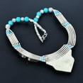 thumbnail image 5 of Turquoise Handmade 925 Sterling Silver Bohemian Tibetan Nepali Necklace 18" VJ30, 5 of 5