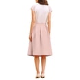 thumbnail image 3 of INSPIRE CHIC Women's Knee Length Pleated Skirt Work 2026 A-line Skirt for Casual Wear S Pink, 3 of 5