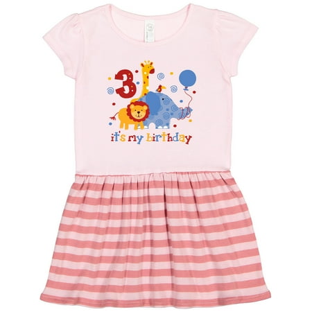 

Inktastic Safari 3rd Birthday Gift Toddler Girl Dress