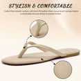 thumbnail image 4 of Flip Flops for Women Thong Flat Sandals Lightweight Minimalist Non-Slip Memory Foam Sole Open Toe Casual Vacation Daily Essentials Classic Beach Slippers, 4 of 7