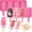 Pink-2 Set, variant on Silicone Popsicle Molds 2 Set White 4 Cavities DIY Frozen Snacks