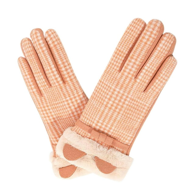 Guantes de invierno Yuyangstore Mujeres guantes térmicos naranja