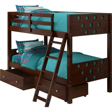 Donco Kids Twin Bunk Bed with Storage Walmart