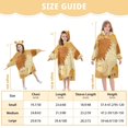 thumbnail image 3 of Wearable Blanket with Sleeves and Pocket Oversized Hooded Sweatshirt 3-14 YR Brown and Yellow Colors S, 3 of 7