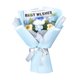 thumbnail image 2 of Ramo de flores de ganchillo, ramo de punto hecho a mano, flores artificiales para la madre Rosa azul, 2 of 9