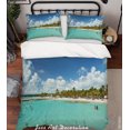 thumbnail image 3 of 3D Cielo Azul Bosque Mar Paisaje Funda nórdica Juego de cama Set Funda nórdica, 3 of 3