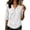 Summer Tops for Women White, variant on Womens Cotton Linen Summer Tops, 3/4 Sleeve Shirts for Women Casual Lightweight V Neck Dressy Blouses with Oblique Buttons Mothers Gifts