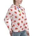 thumbnail image 6 of Wukai Strawberry Print Womens Hoodies Fleece Sweatshirts Long Sleeve Sweaters Pullover Fall Outfits Winter Clothes-XX-Large, 6 of 7
