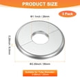 thumbnail image 3 of Uxcell 3-Pack Brida Dividida de Pared, ABS Redonda Autoadhesiva para Tubo de 25 mm/0.98 in [Plateado, 6.5mm/0.26in H], 3 of 6