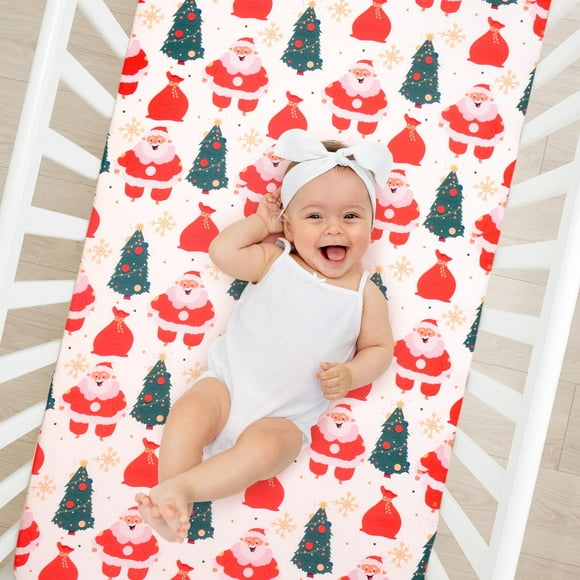 Sábana ajustable GOPHRALOVE Christmas 132 x 71 cm para niños pequeños