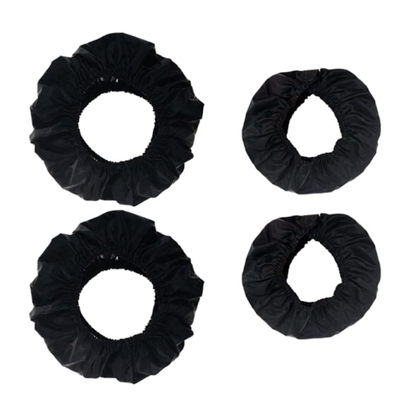 4Pcs/pack Pushchair Wheel Guard Case Indoor and Outdoor Strollers Wheel Protective Sleeve Covers Wear Resistant Black