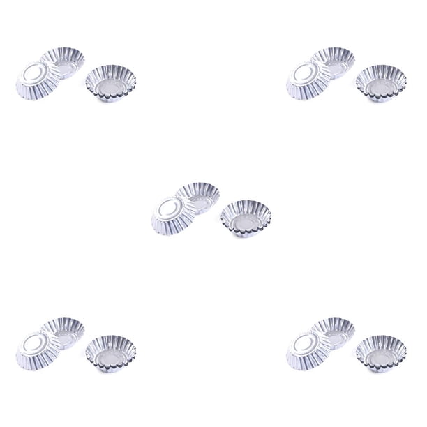 Wosthever Pack of 50 Aluminum Foil Egg Birthday Pastry Cake Mold Fondant Molds Baking Single-use Pudding Mould for Kitchen Party Type2 NO2 Wosthever CBP103199