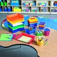 thumbnail image 4 of Fun Express Stackable Plastic File Organizer, Assorted Colors, 6 Count, 4 of 4
