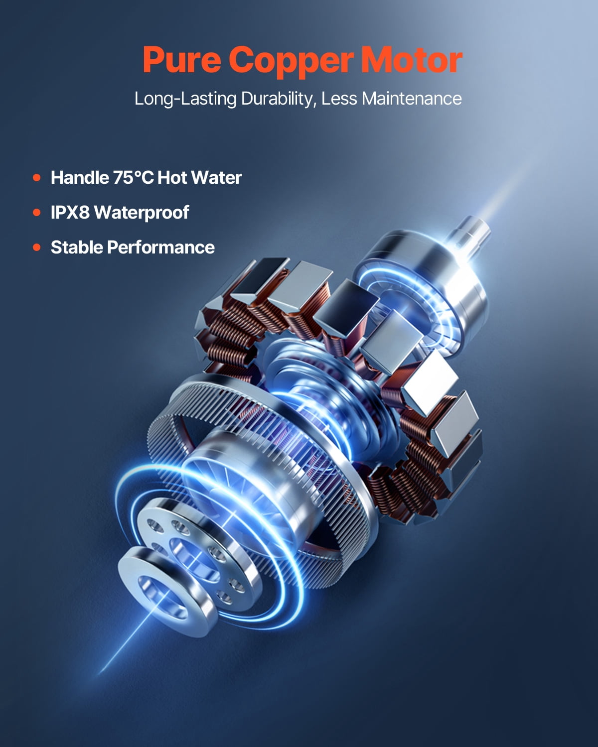 VEVOR Macerator Pump, 900W,48 GPM Flow, 40 ft/12 m Head, Macerator Sewerage Toilet Pump with 4 Water Inlets, Waste Water Disposal Upflush Machine for Toilet,Basement, Shower, Sink, Laundry, Bathtub