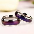 thumbnail image 4 of Soumake Mood Ring Romantic Temperature Control Stainless Steel Color Changing Gift for Couple Gifts, 4 of 8