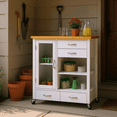 thumbnail image 2 of Homy Casa Mobile Garage Storage Cabinet with Drawers, Shelves, and Lockable Wheels, White, 2 of 8