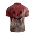thumbnail image 4 of LIIPEE Halloween Graphic Polo Shirt For Men Short Sleeve Tennis Collar Shirts Male Comfortable Breathable Polos,S, 4 of 5