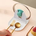 thumbnail image 2 of Foldable Pot Lid Rack & Spoon Rest, Multi-Purpose Countertop Organizer for Soup Spoons, Chopsticks, Spatulas, Space-Saving Kitchen Storage Shelf, Drip Tray to Keep Stove , 1X Pot Lid Storage Rack, 2 of 4