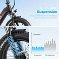 thumbnail image 6 of Gocio 20"x4.0" Fat Tire Electric Bicycles, 750W Electric Mountain Bike For Adults, Max 20Mph Ebikes，48V 13AH Removable Lithium-Ion Battery, 3A Fast Charge, 60 Miles Man Woman UL2849 Certified, 6 of 11