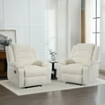 thumbnail image 7 of UIXE Manual Recliner Chair, Corduroy Reclining Sofa Chair with Overstuffed Armrests & Backrest for Living Room, Nursery Armchair Bedroom Reading Seat, Beige, 7 of 7