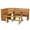 Natural, variant on Riverbay Furniture Patio Corner Wood Nook Table Booth Bench Dining Set - Natural