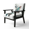 thumbnail image 3 of Designart "Butterfly in Natural Harmony II" Blue Abstract Upholstered Accent Chair - Modern Arm Chair For Bedroom, 3 of 7
