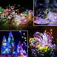 thumbnail image 4 of Outdoor Solar String Lights, ASENEK 33ft 100 LED Solar Fairy Lights, Waterproof Decoration Lighting Copper Wire Lights for Indoor Outdoor Patio Yard Wedding Party Trees Decor, Colorful, 4 of 7