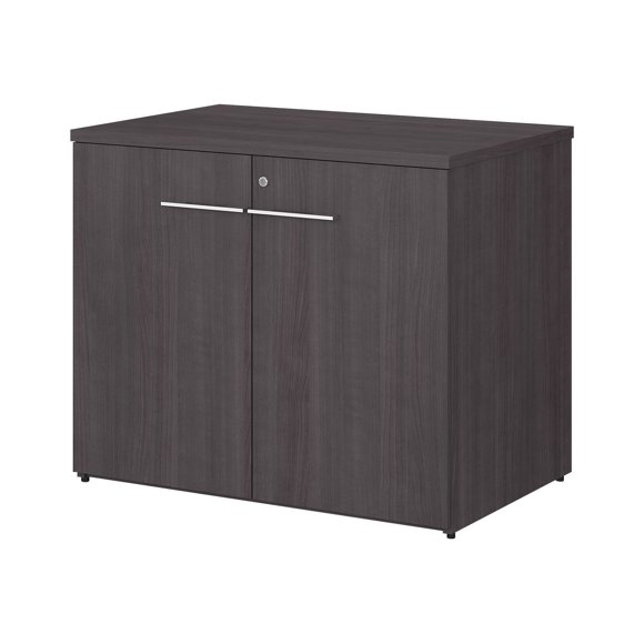 Bush Business Furniture OFS136SGSU 36 x 23 x 29 in. Office 500 Storage Cabinet with Doors - Assembled - Strom Gray